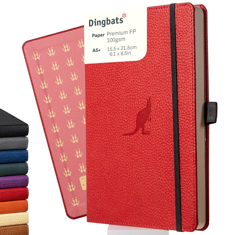 Dingbats* Notebooks Dingbats* Wildlife Plain Journal Notebook A5 - Vegan Leather Hardcover - Ideal for Work, Travel, Writing - with Pocket, Elastic Closure & Bookmark - Image 1
